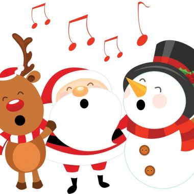The music school choirs sing Christmas carols