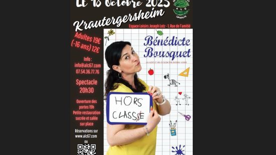Spectacle - Bénédicte Bousquet dans HORS CLASSSE