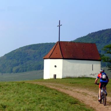 Vététiste près de la chapelle du Bollenberg © F.Kruch